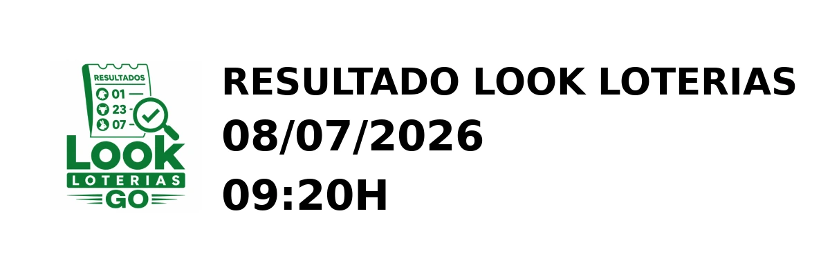 Look Loterias - Resultado do Jogo do Bicho 08/07/2026 09:20H