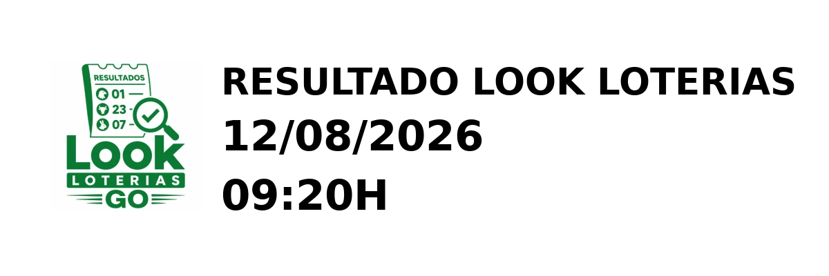 Look Loterias - Resultado do Jogo do Bicho 12/08/2026 09:20H
