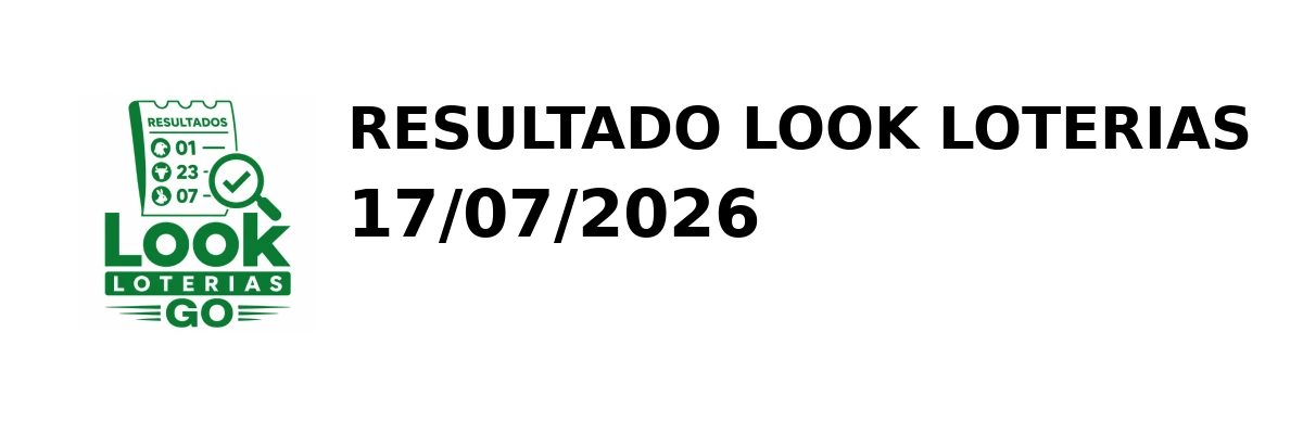 Look Loterias - Resultado do Jogo do Bicho 17/07/2026