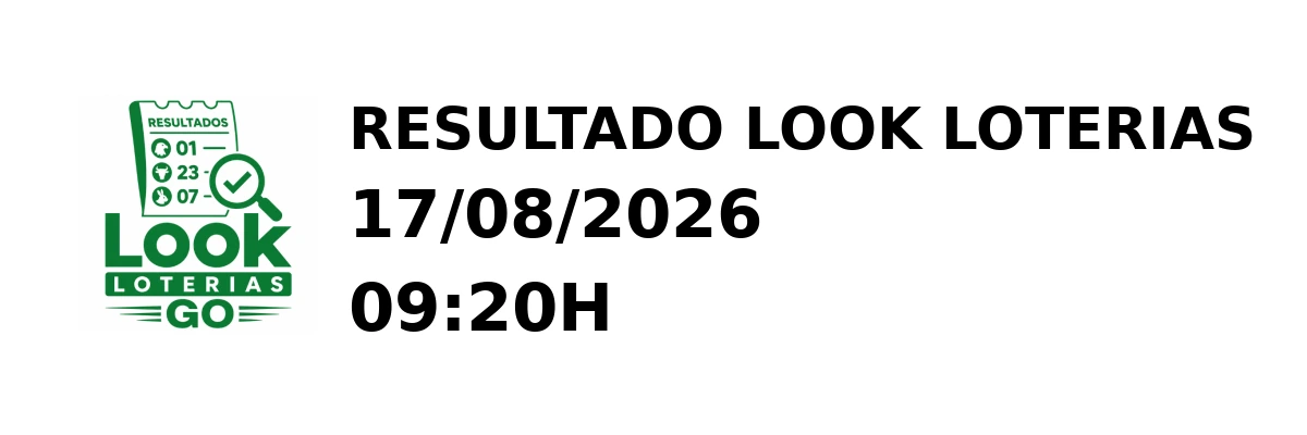 Look Loterias - Resultado do Jogo do Bicho 17/08/2026 09:20H